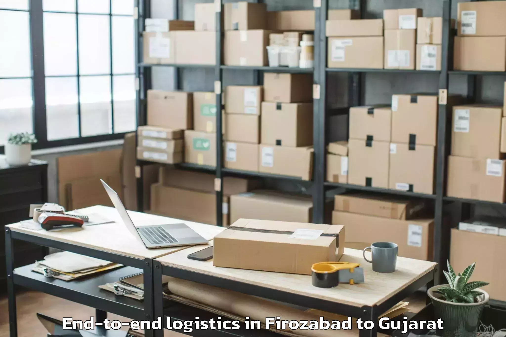 Book Your Firozabad to Lunawada End To End Logistics Today